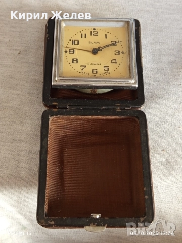 Стар механичен будилник СЛАВА СССР рядък за КОЛЕКЦИЯ ДЕКОРАЦИЯ 29528, снимка 7 - Антикварни и старинни предмети - 51953263