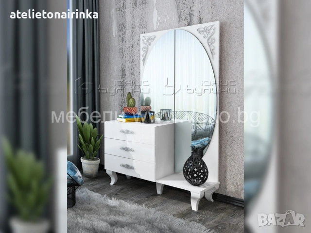 Спален комплект Белисима с бели орнаменти, снимка 4 - Спални и легла - 53672627