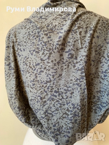 Голям шал в цвят каки с 50 % памук и 50 % лиоцел, In wear, снимка 6 - Шалове - 53128953