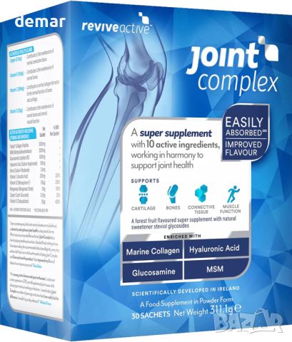 Joint Complex от Revive Active Мултивитамини за ставите, хрущялите, костите - 30 сашета, снимка 1 - Хранителни добавки - 45211135