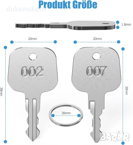 2 бр .Ключове TSA007, универсални за куфари и катинари, снимка 2 - Други инструменти - 53130751