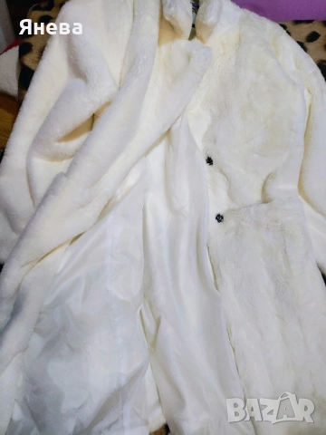 Ново дамско пухено палто+Подарък пухен шал, снимка 3 - Якета - 52025614