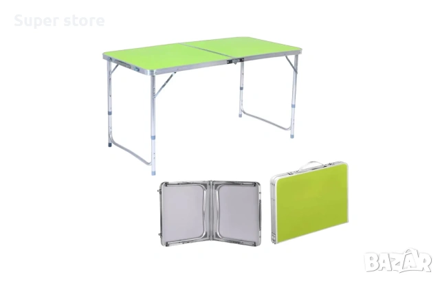 Сгъваема маса в зелен цвят, снимка 3 - Маси - 54113866