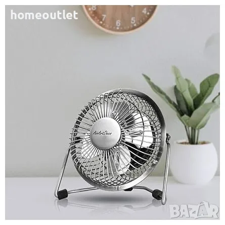 Мини вентилатор AIR ART DECO 6 INCH USB METAL DESK FAN AADQ-401, снимка 4 - Друга електроника - 46906996