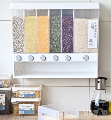 Дозатор за съхранение на зърнени храни и подправки, снимка 6 - Кутии за храна - 52876153