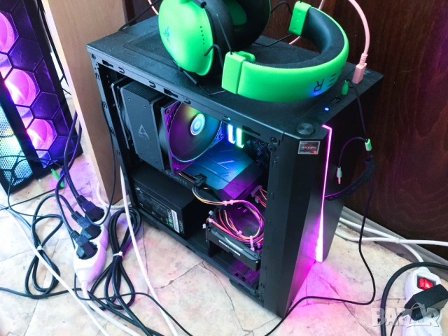 🎮 ГЕЙМЪРСКИ КОМПЮТЪР | Ryzen 5 5500 + RTX 1650 SUPER | 32GB + SSD | ГОТОВ!, снимка 2 - Геймърски - 53581674