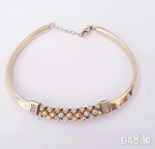 Златни гривни твърди тип белезник-14К