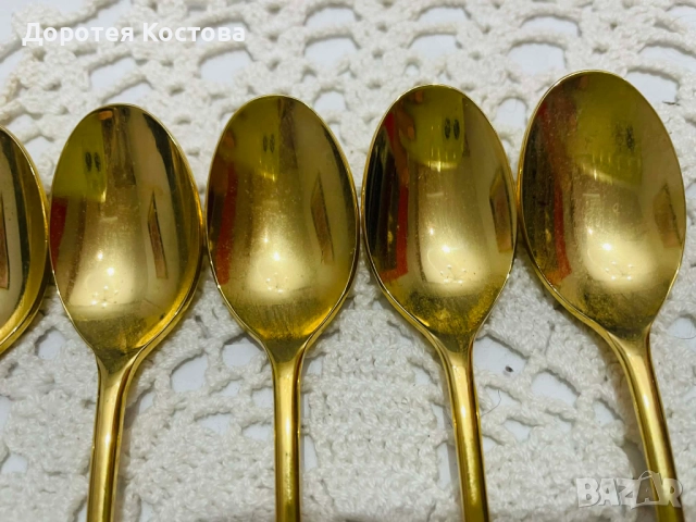 ROYAL ALBERT красиви позлатени лъжички от Англия, снимка 5 - Антикварни и старинни предмети - 52575073