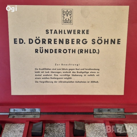 Оригинален немски учебен металографски комплект,JANUS, снимка 2 - Други машини и части - 53004827