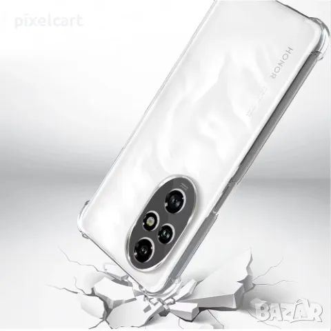 Силиконов калъф Techsuit Shockproof за Huawei Honor 200, Прозрачен, снимка 2 - Калъфи, кейсове - 47966346