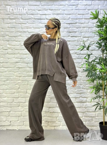 Красив спортен комплект в сиво, снимка 2 - Комплекти - 51810455