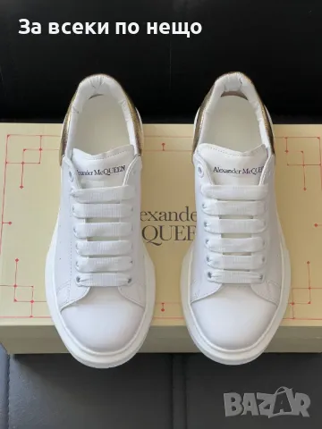 Alexander McQueen Дамски Бели Маратонки👟Дамски Спортни Обувки В Бял Цвят Александър Макуин Код E373, снимка 2 - Маратонки - 50422150