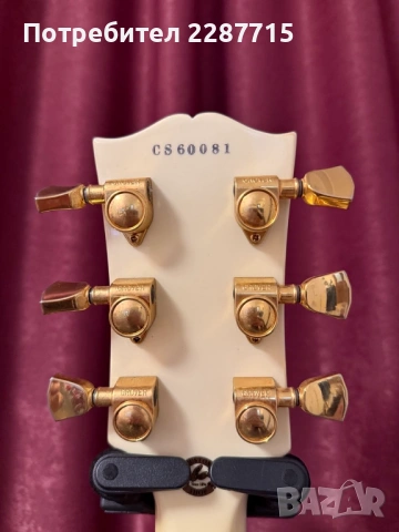2006 Gibson Les Paul Custom "Custom Shop" Original Alpine White Finish, снимка 7 - Китари - 53684699