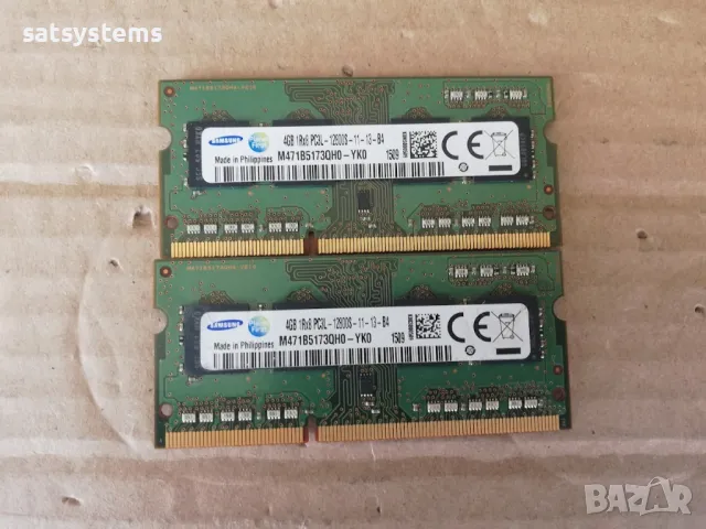 SO-DIMM Memory Module Samsung 4GB,1Rx8 DDR3 1600MHz(PC3L-12800S) CL11 1.35V, снимка 5 - RAM памет - 47126783