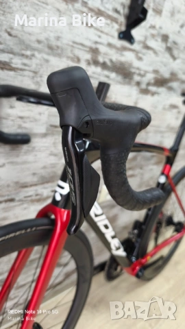 НОВ карбонов шосеен велосипед Ridley Fenix SLiC Disc Shimano 105 Di2 Novatec Tubeless | M, снимка 18 - Велосипеди - 53945400