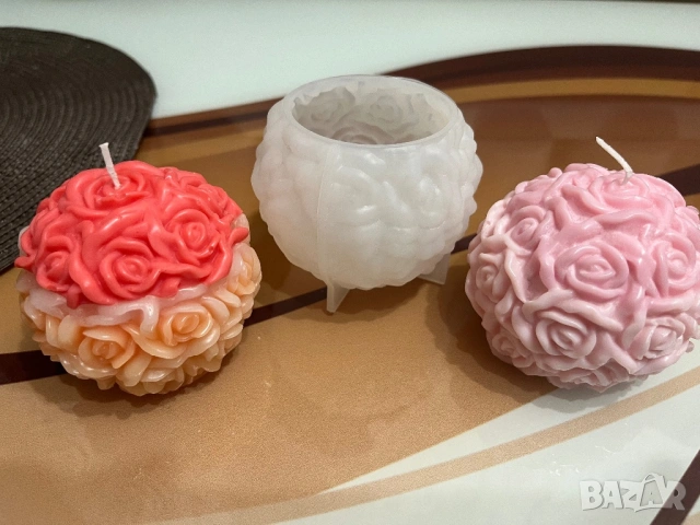 Силиконови молдове за свещи и изделия от шоколад, снимка 3 - Декорация за дома - 53484856