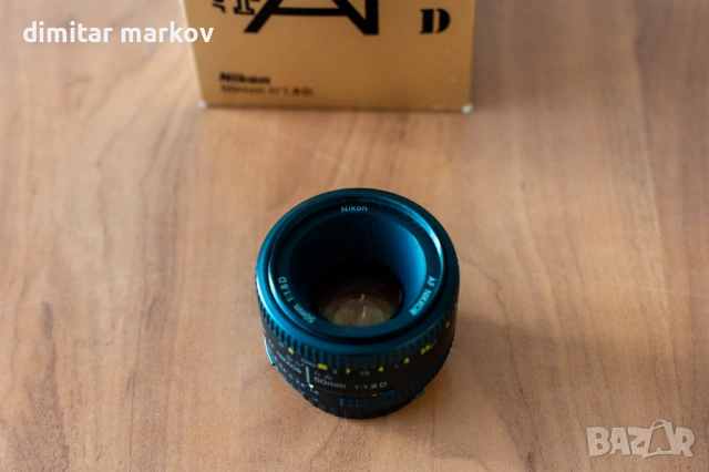 обектив Nikon AF Nikkor 50mm f/1.8D, снимка 3 - Обективи и филтри - 53454650