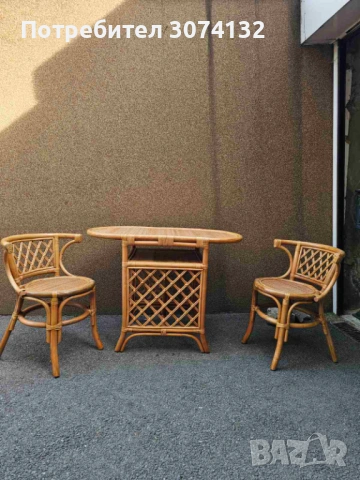 Уникален комплект от естествен бамбук и ратан