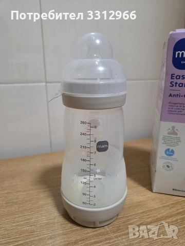 Бебешко шише против колики Mam Easy-Start Anti Colic в 260 мл, снимка 2 - Прибори, съдове, шишета и биберони - 53989522