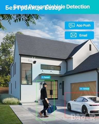 Нова WiFi охранителна камера 2.5K с цветно нощно виждане и известия на телефон, снимка 4 - IP камери - 51736338