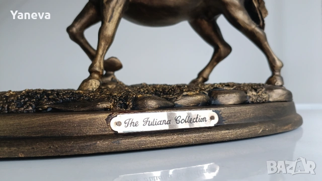 Кон , английска , реалистична статуетка с детайлно изработена мускулатура и грива , снимка 7 - Статуетки - 54031478