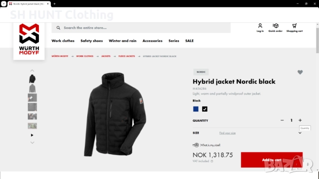 WURTH MODYF Nordic Hybrid Work Jacket размер L работно хибридно яке пролет есен​ W4-380, снимка 2 - Якета - 52066983