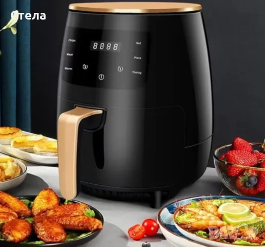 6 литров електрически уред Air Fryer , снимка 3 - Фритюрници - 47465918