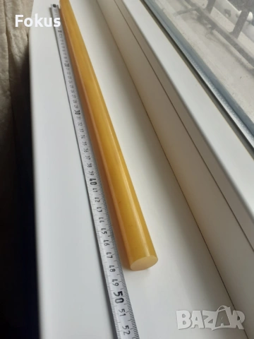 Пръчка каталин бакелит жълта с дамари броеница, снимка 5 - Антикварни и старинни предмети - 53950904