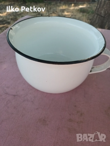 Старо емайлирано гърне, снимка 3 - Декорация за дома - 51457743