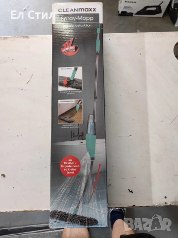 Спрей моп CLEANmaxx със сменяема кърпа и телескопична дръжка – чист под без кофа и без навеждане, снимка 7 - Мопове, кофи, четки и метли - 53588461