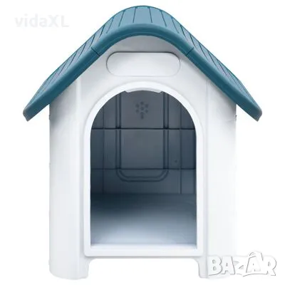 vidaXL Кучешка колиба, синя, 59x75x66 см, полипропилен(SKU:152225), снимка 2 - Други стоки за животни - 49447404