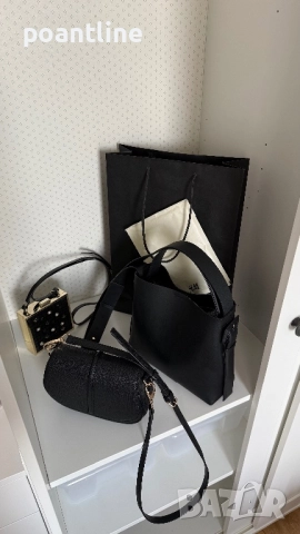 НОВИ МОДЕЛИ Черни кожени дамски чанти H&M x Doca