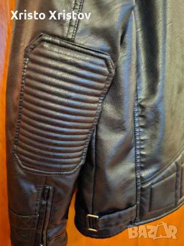 Мъжко кожено яке телешки бокс, снимка 7 - Якета - 53635132
