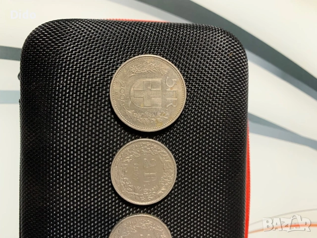 Швейцарски монети 5,2,1 