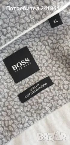 Hugo Boss Rikki Slim Fit Cotton Bamboo Mens Size XL  ОРИГИНАЛ! Мъжка Риза!, снимка 13 - Ризи - 50168662