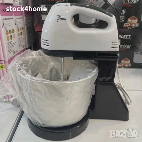 НОВ!! Миксер с метална купа и 7 степени за професионално приготвени десерти