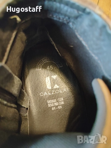 Винтидж мъжки бутикови Calzolai италиански кожени обувки боти45, снимка 7 - Мъжки боти - 52572034