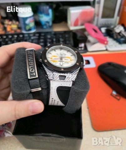 часовник и гривна hublot, снимка 7 - Мъжки - 50345795