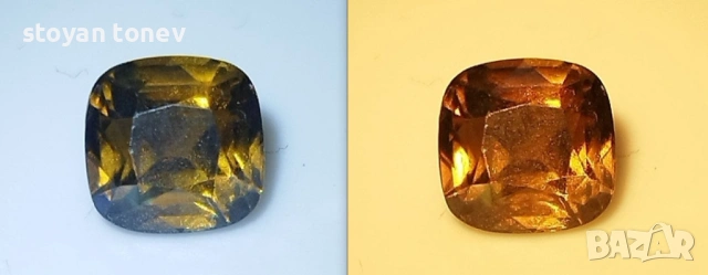 Естествен александрит с драматична промяна на цвета 1,28 карата! Сертификат!, снимка 2 - Други - 54184683