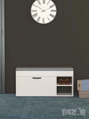 Шкаф за обувки с пейка / Шкаф пейка за обувки с възглавница, снимка 2 - Шкафове - 51804083