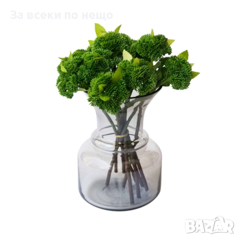 Дебелостенна стъклена ваза Код P1756, снимка 2 - Вази - 52980564