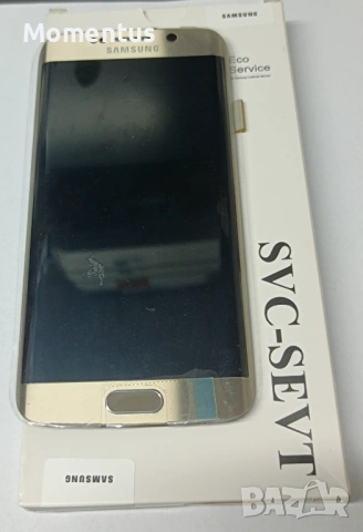 Оригинален дисплей Samsung Galaxy S6 Edge SM-G925F с рамка SERVICE PACK Gold