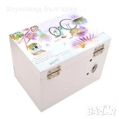 Музикална дървена кутийка за бижута с чекмеджета и огледало, снимка 3 - Декорация за дома - 50272277