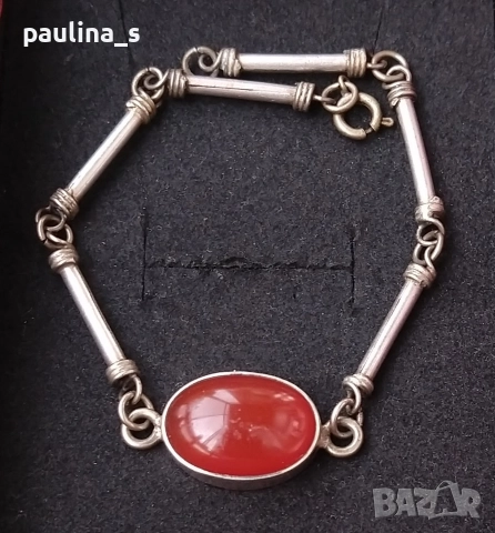 Два различни броя / Масивна сребърна гривна с циркони и Карнеол / проба 925 и 900, снимка 9 - Гривни - 34779090