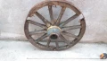 старо масивно колело от каруца, снимка 2