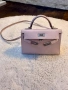 Hermès Mauve Pale Epsom Mini Kelly Sellier 20 Palladium Hardware, 2023, снимка 1