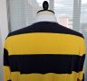 Polo Ralph Lauren Vintage 90’s Pique Rugby Shirt Men’s Yellow/Blue Striped XL, снимка 13