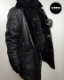 Мъжко кожено палто / кожух от естествена кожа с косъм LAGERFELD Men’s Shearling Coat – XXL•XXXL, снимка 12