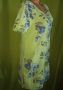 Италианска 100% памучна рокля в неоновозелено с цветя L, снимка 4