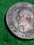 Монета 10 Сантима 1857 Франция Наполеон III, снимка 7